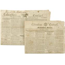 Two Early Editions of the Columbian Centinel