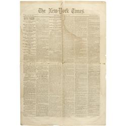 1865 New York Times With Capture of Jeff Davis
