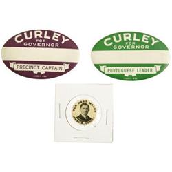 Three James M. Curley Buttons Presented
