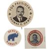 Image 1 : Three Thomas Dewey Campaign Buttons