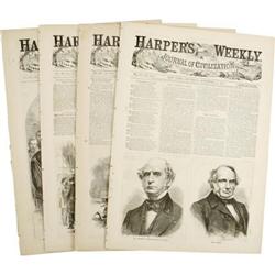 4 Original Civil War Era Issues Harper's Weekly