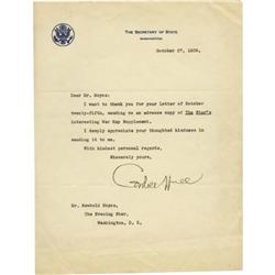 Cordell Hull TLS as Secretary of State