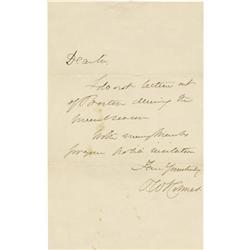 Author Oliver Wendell Holmes, Sr. ALS