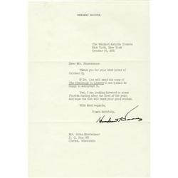 Herbert Hoover Typed Letter Signed