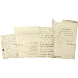 Lot of Four Early Royal Navy Documents & Letters
