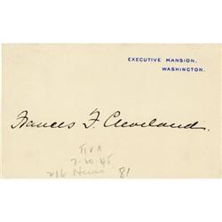 First Lady Frances Cleveland Signature