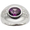 Image 1 : Amethyst, Diamond, White Gold Ring, Mauboussin