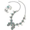 Image 1 : Turquoise, Sterling Silver Jewelry Suite