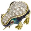 Image 1 : Diamond, Enamel, Gold BroochThe brooch, designed