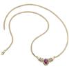 Image 1 : Ruby, Diamond, Gold Necklace