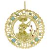 Image 1 : Turquoise, Ruby, Gold Pendant