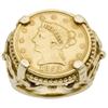 Image 1 : US Gold Coin, Gold Ring