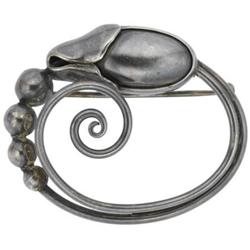Sterling Silver Flower Brooch, Georg Jensen