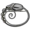 Image 1 : Sterling Silver Flower Brooch, Georg Jensen