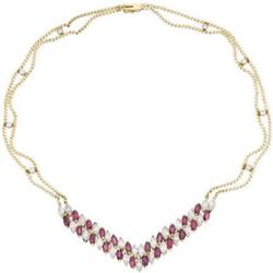 Diamond, Ruby, Gold Necklace