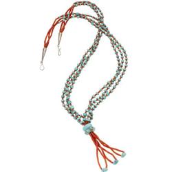 Southwest Coral, Turquoise Bead Necklace