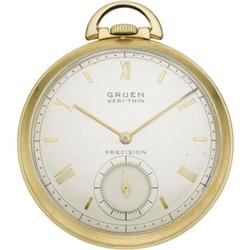 Gruen, Gold-Filled Openface Pocket Watch