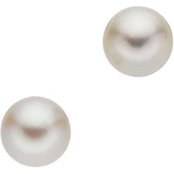 Cultured Pearl, White Gold Earrings