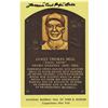 Image 1 : Cool Papa Bell Signed Gold Hall of Fame Plaque.