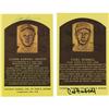 Image 1 : Joe Cronin and Carl Hubbell Signed Gold Hall of