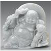 Image 1 : CHINESE CARVED JADE/HARDSTONE RECLINING BUDDHA