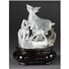 Image 1 : CHINESE CARVED JADE/HARDSTONE GROUP OF ANTELOPE