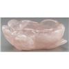 Image 1 : CHINESE CARVED ROSE QUARTZ LOTUS BOWL