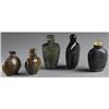 Image 2 : FIVE CHINESE CARVED HARDSTONE SNUFF BOTTLES