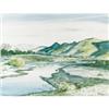 Image 1 : Peter Hurd Print of a watercolor Rio Hondo