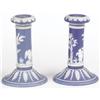 Image 2 : A Pair of Porcelain Candlesticks by Wedgwood