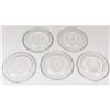 Image 2 : Five American Glass Plates by Steuben