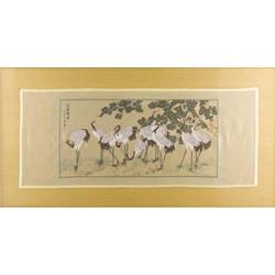 UNKNOWN ARTIST Ten Cranes Beneath Two