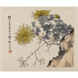 UNKNOWN ARTIST (CHINESE)ChrysanthemumsWatercolor