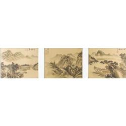 UNKNOWN ARTISTThree LandscapesInk on paper, matt