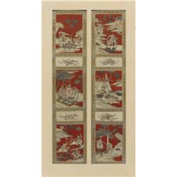 A Pair of Chinese Embroidery Panels Unknown