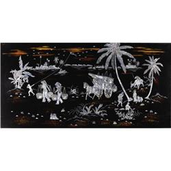 An Asian Lacquer Panel