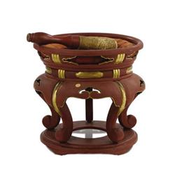 An Asian Lacquer Stand and Kinuta