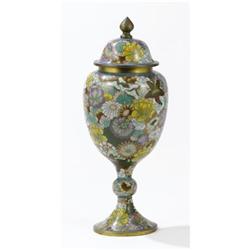 A Cloisonne Enamel Vase with Cover