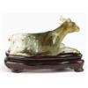 Image 2 : A Chinese Carved Jade/Hardstone Recumbent