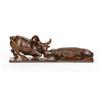 Image 1 : Chinese Wooden Carving of Crocodile and Buffalo