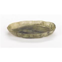 A Hardstone Lobed Low Bowl or Tray 0-1/2 x 4