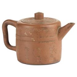 A Chinese Yixing Stoneware Lidded Teapot 19th C.