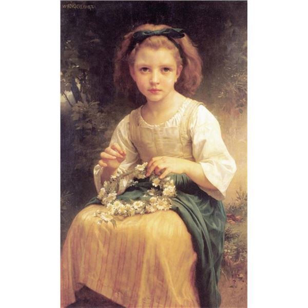 William Bouguereau - Child Braiding A Crown