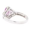 Image 3 : 1.48 ctw Marquise Brilliant Pink Sapphire And Triangle Shape Straight-Side Step