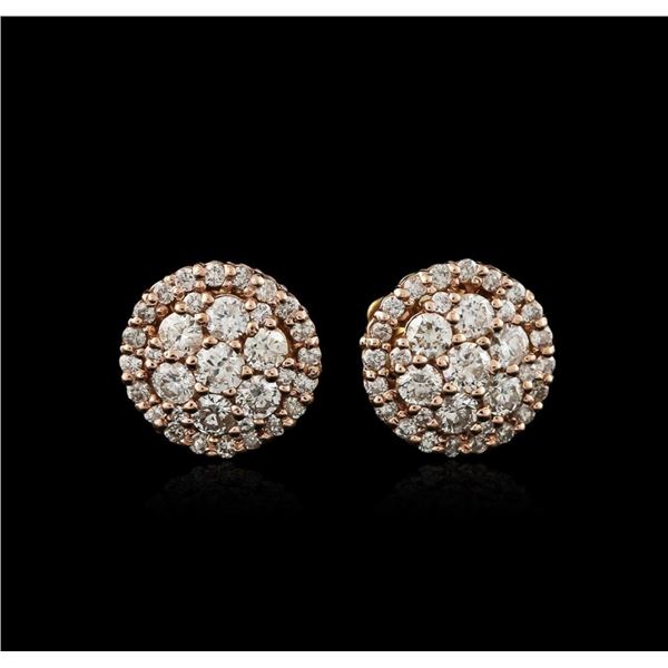 14KT Two-Tone Gold 1.31 ctw Diamond Earrings