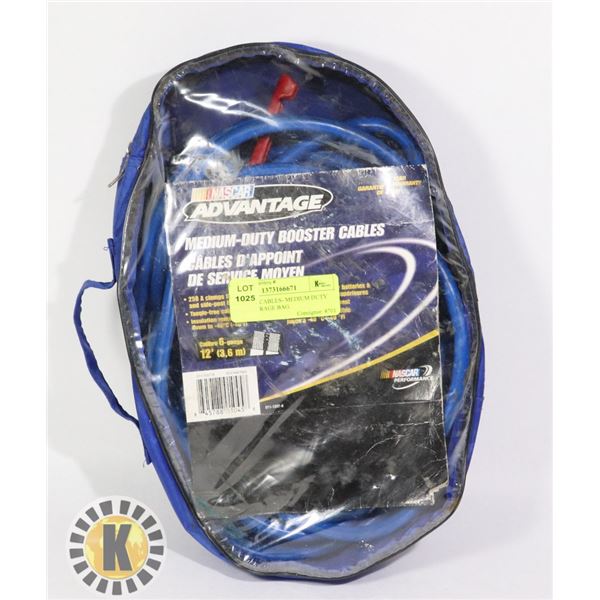 BOOSTER CABLES- MEDIUM DUTY WITH STORAGE BAG