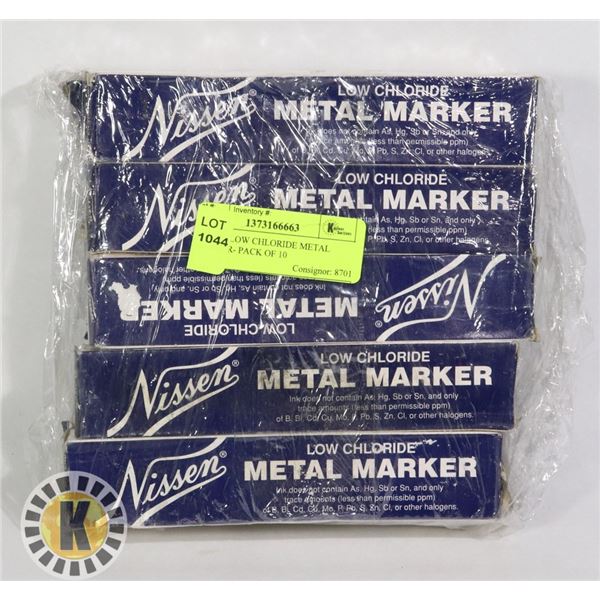 NISSEN LOW CHLORIDE METAL MARKER- PACK OF 10
