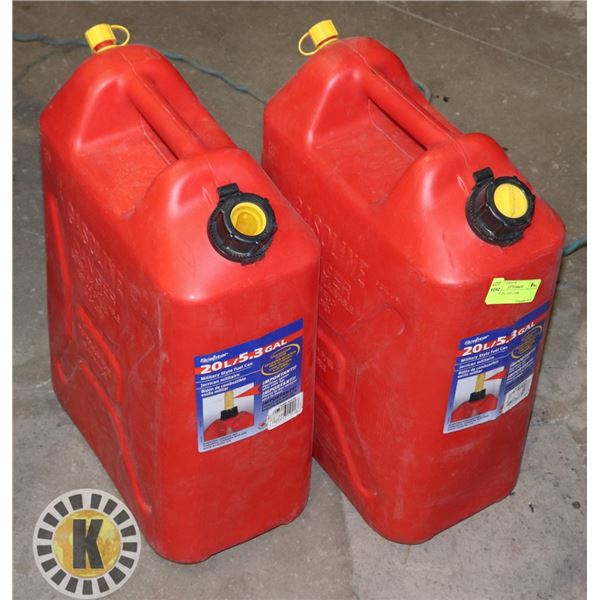 PAIR OF 20L GAS CANS