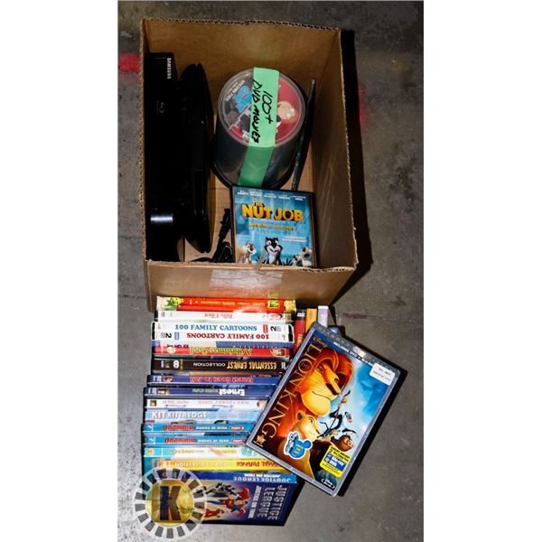 BLURAY DVD PLAYER AND LOTS OF MOVIES/ DVDs