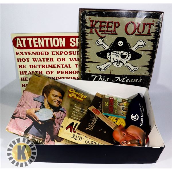 COCA COLA PIGGY BANK BOTTLE & AMERICAN SKULL